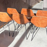 6 chaises « Tonneau » de Pierre Gariche