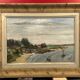 Oil on canvas Kervoyal beach Damgan, Morbihan - H. Delille