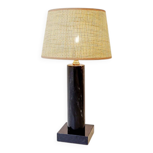 Lampe de table en marbre - noir