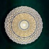 Vintage globe wall or ceiling light in molded glass