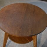 1960s oak pedestal table