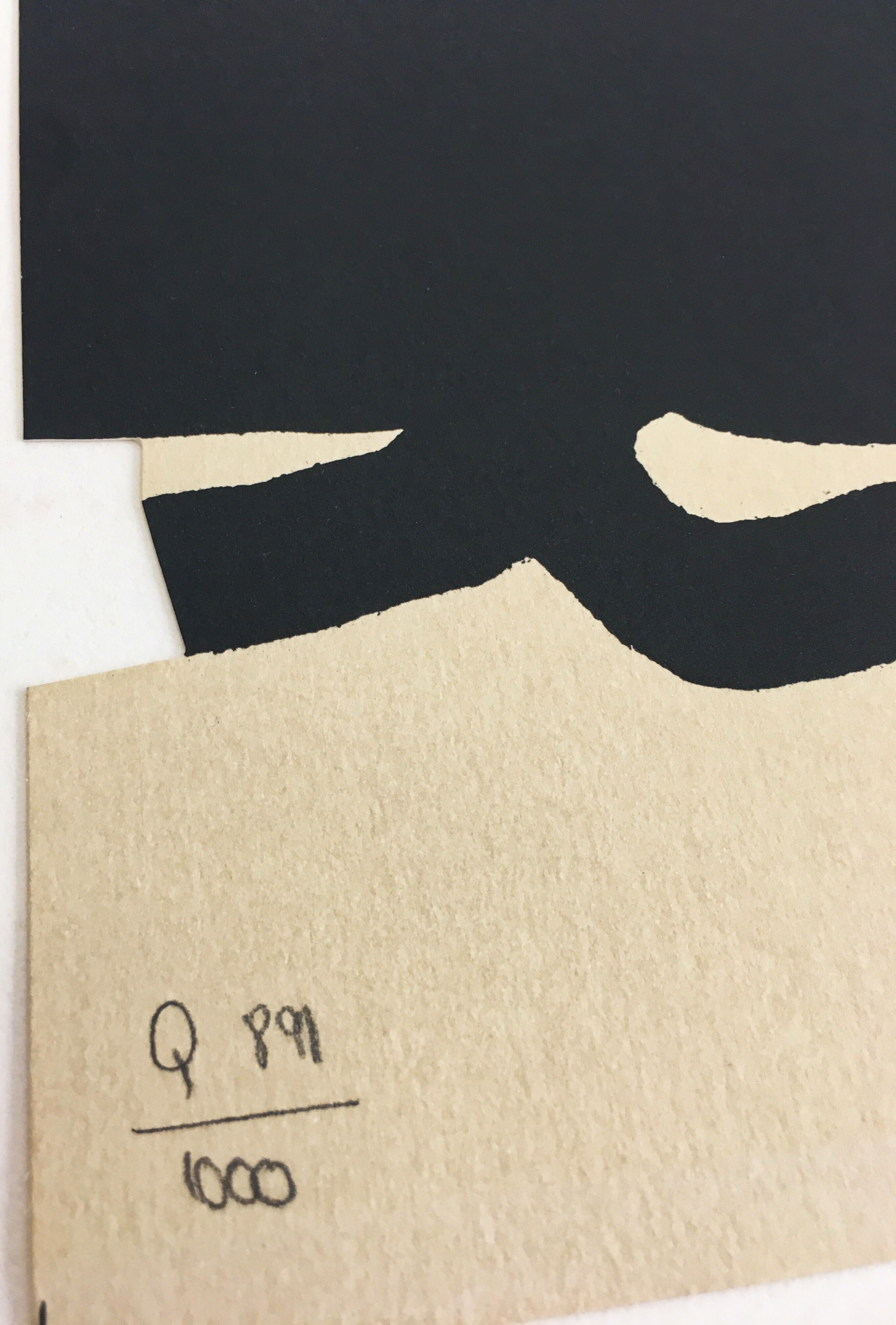 Original lithograph on cardstock, Eduardo Chilida, Untitled, 1999