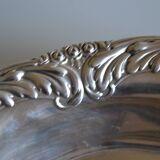Flat basket cup in silver metal