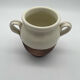 Grease pot, candied in glazed white terracotta