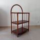Vintage bamboo and rattan standing shelf