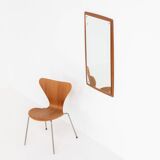 Miroir mural du milieu du siècle par Ølholm Møbelfabrik