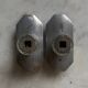 Pair of aluminum handles, 1950s