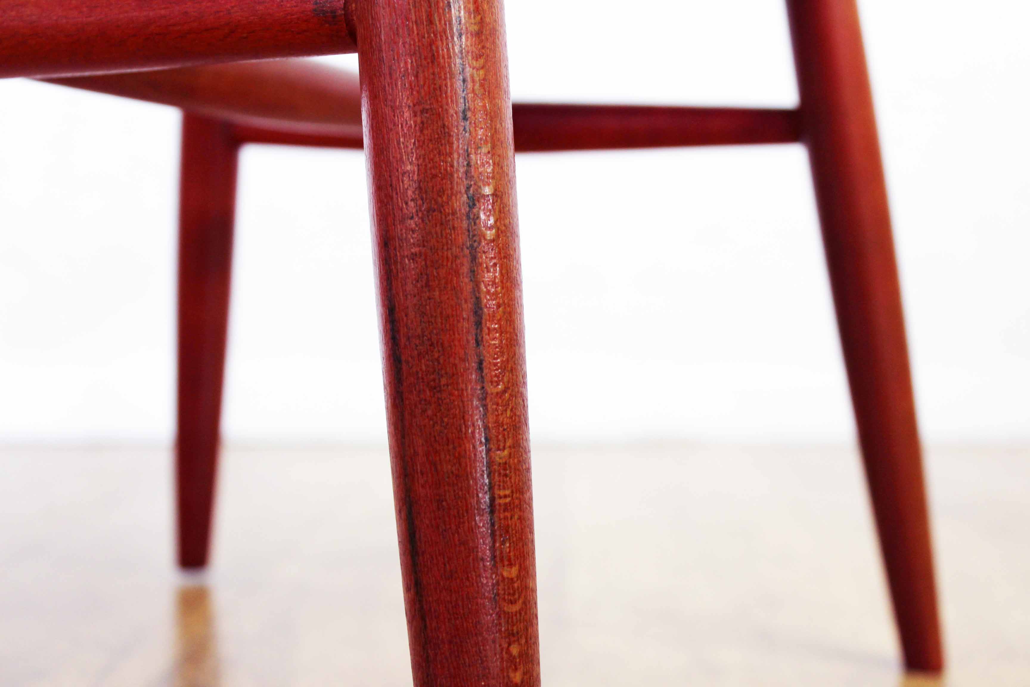 Red Fanett chair by Tapiovaara