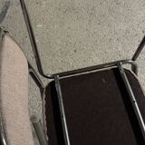 1970s designer chairs in metal and fabric