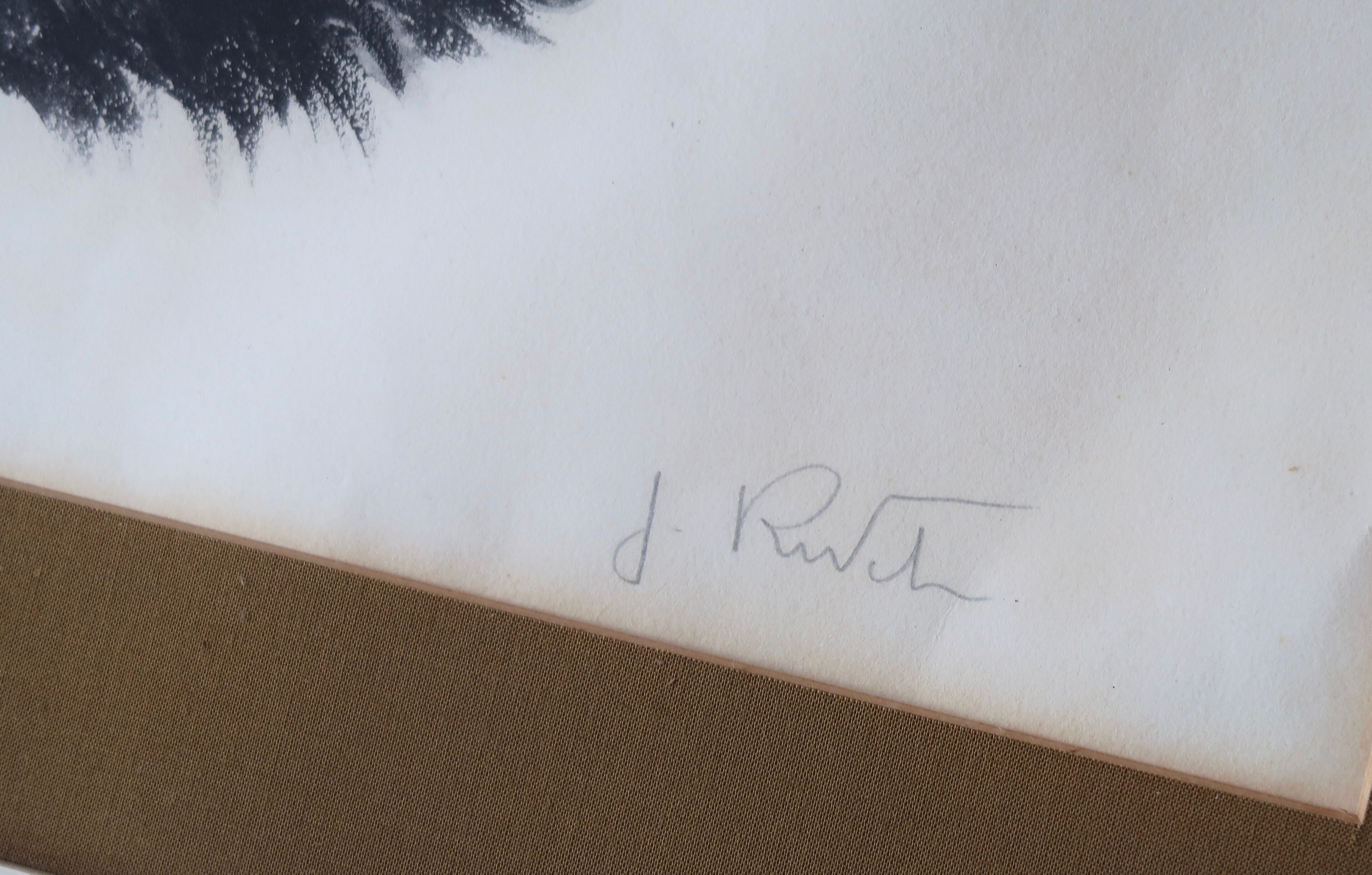 Animal portrait, painting signed by Jean Rivet, 1960s