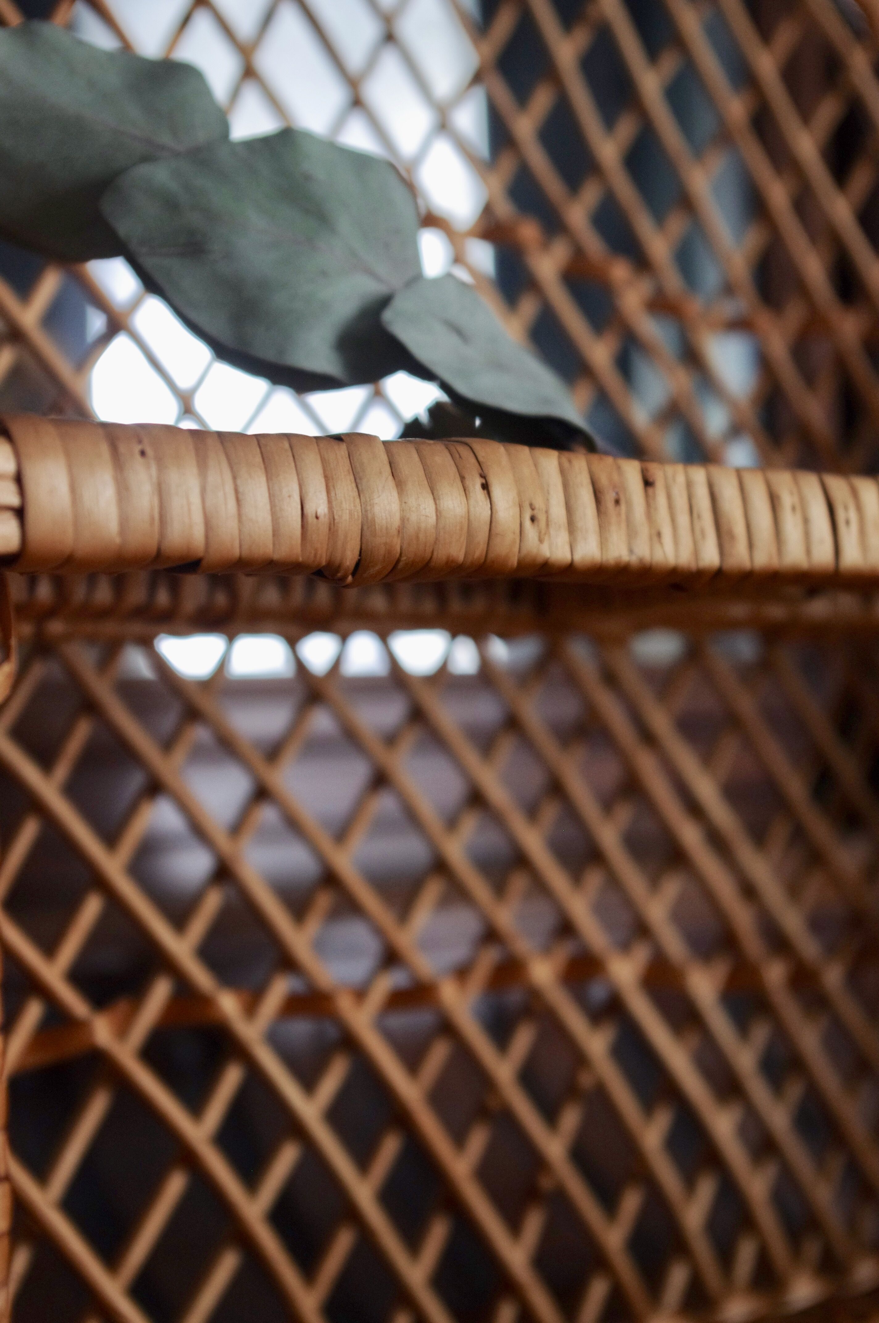 Vintage wicker and rattan