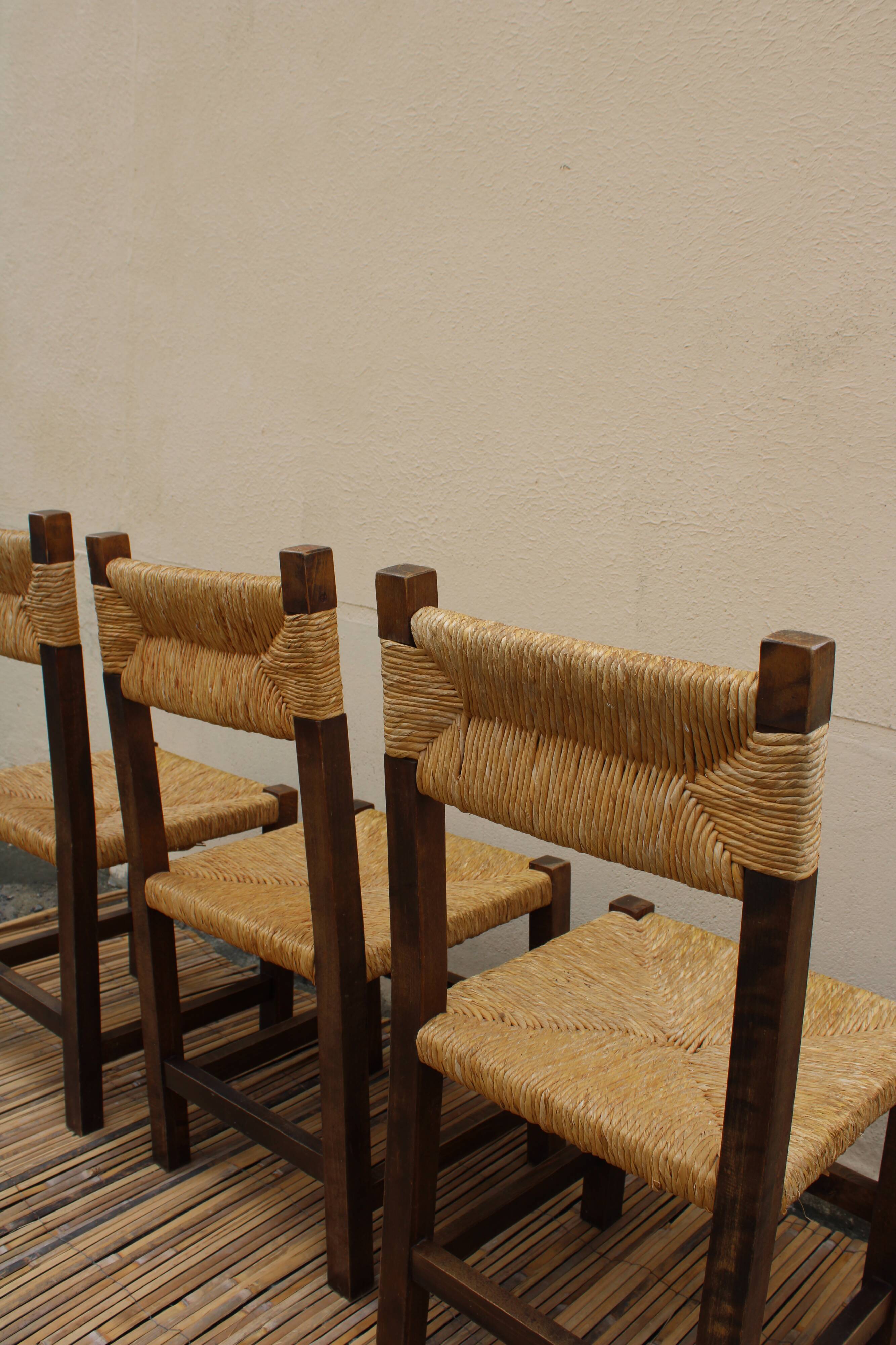 Trio of mulched chairs