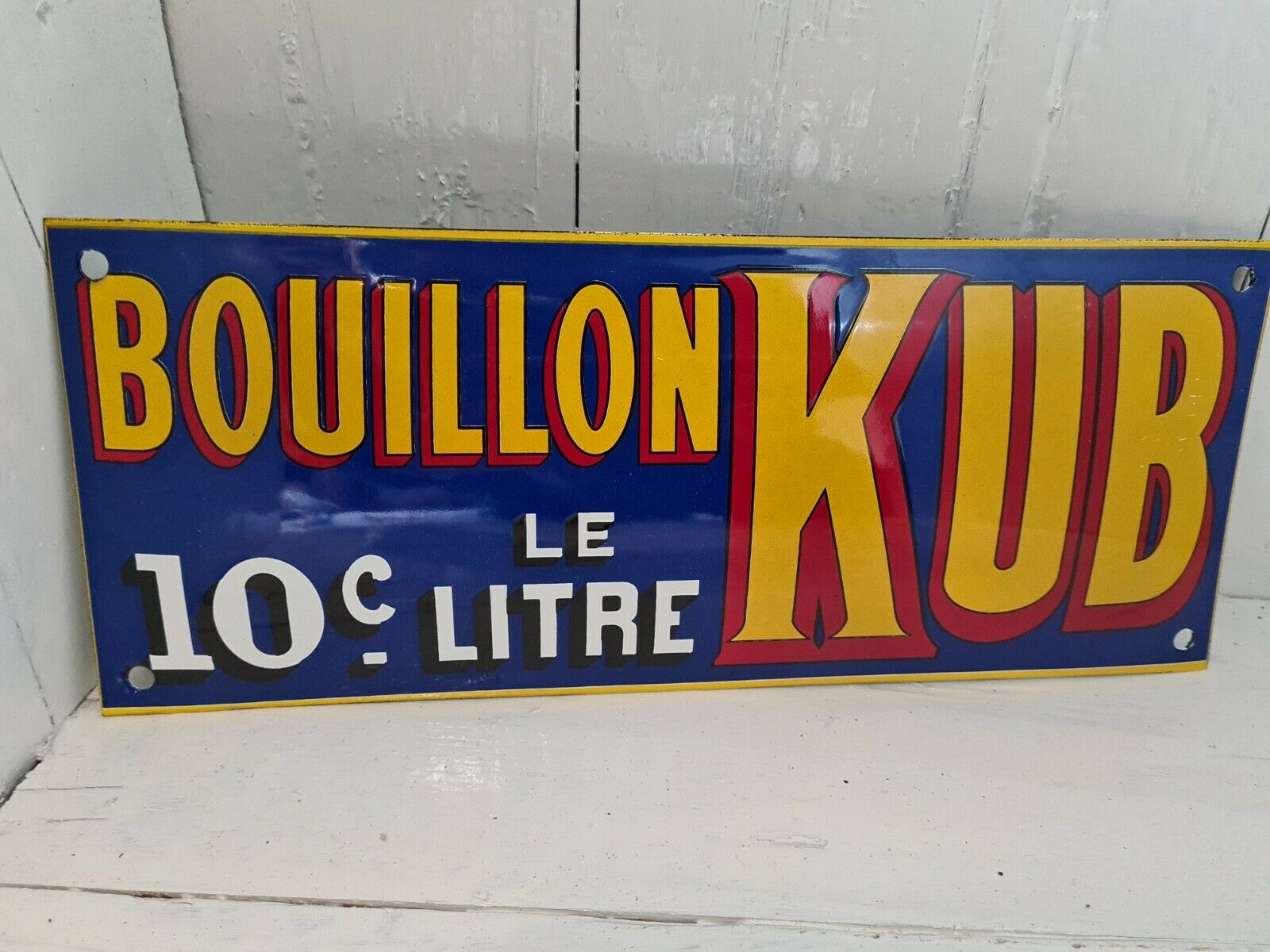 Enamelled plate bouillon kub