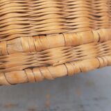 Vintage wicker bottle vase