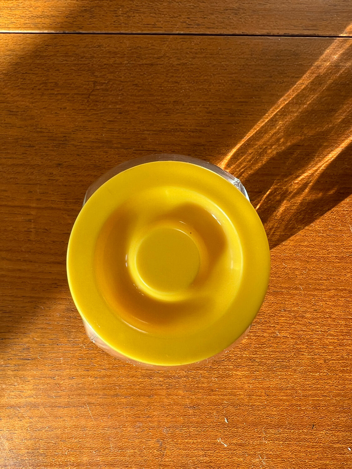 Pair of yellow vintage candy jars