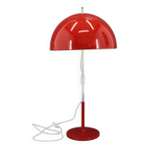 Lampe de table ajustable Napako « Mushroom »en métal rouge, années 1970