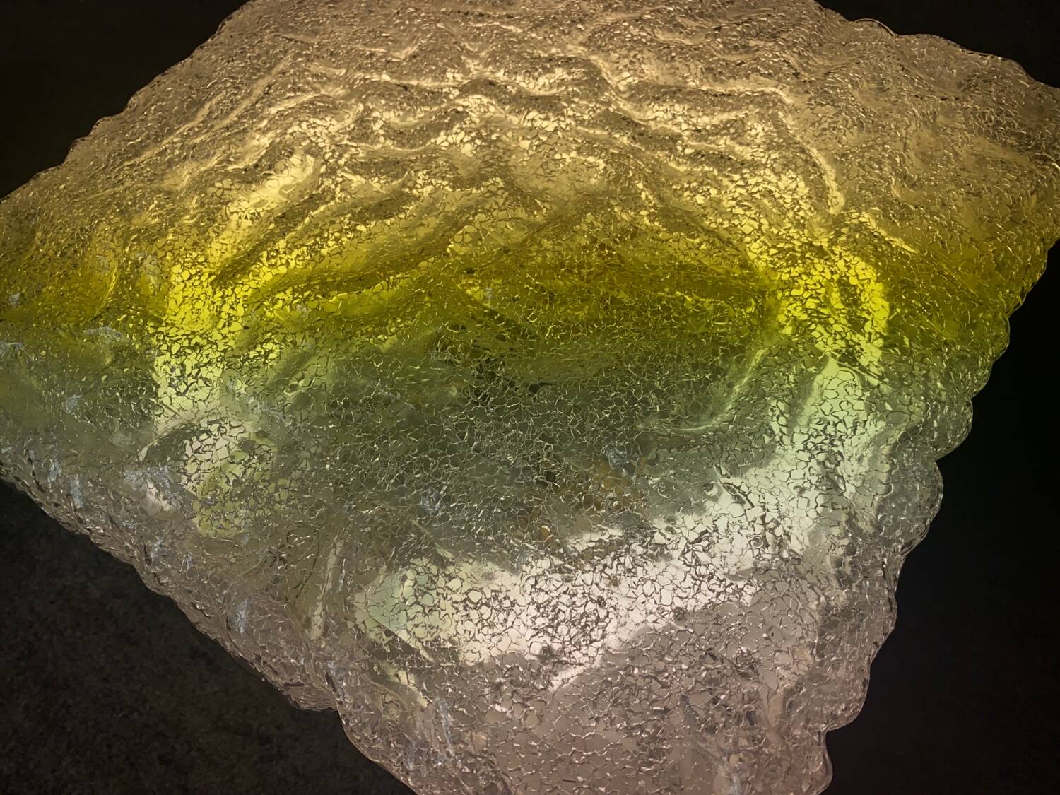 Vintage 70s square ceiling or wall light