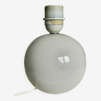 Vintage cracked white earthenware ball lamp