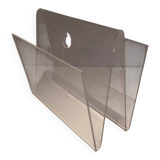 Acrylic magazine rack. Circa 1970.