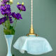 Vintage blue opaline pendant light