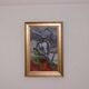 Original Swedish oil on canvas – “Winter Cyclamen” by Majken Bergvin (1922–2012) – 1965 – vintage & framed – 62 × 43 cm