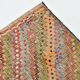 Tapis Kilim vintage vert et orange 7x9, 203x263 cm
