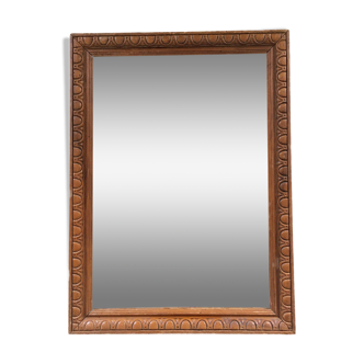 Old ornate wooden mirror