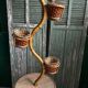 1960s rattan floor lamp – 3-in-1