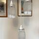 Set of 3 Refurbished Textured Glass Pendant Lights 1970s – Mid-Century