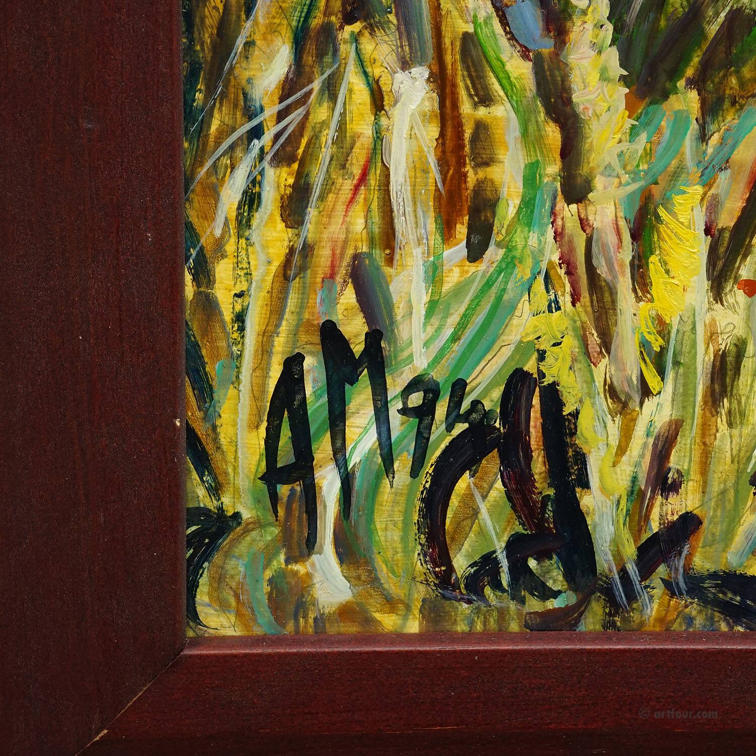 Women’s Island / Chiemsee with monastery and garden, 1994 – Oil painting by Alexander Michael