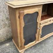 Low sideboard, bar, storage unit, wood, compass legs,