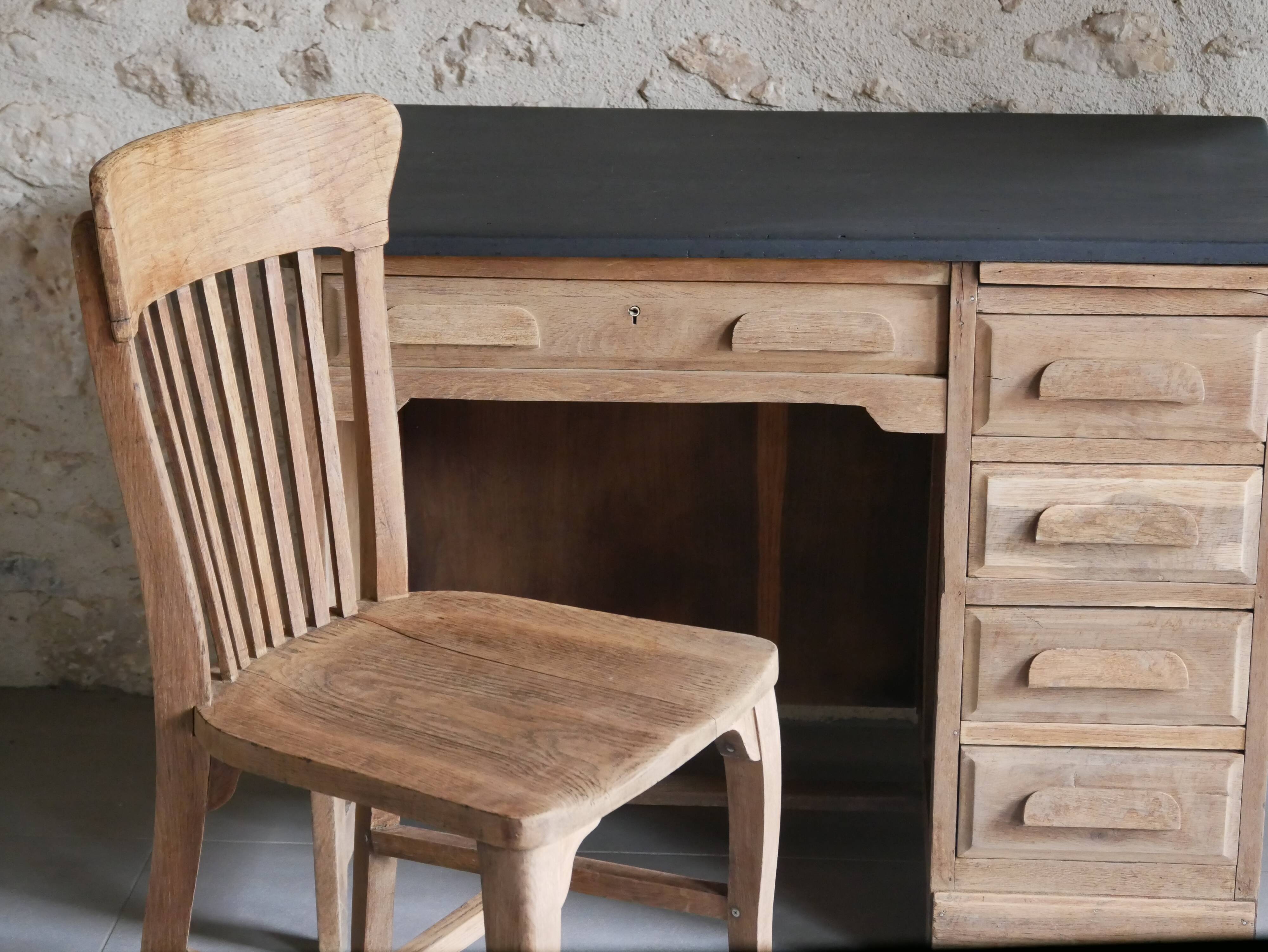 Desk and chair assembly