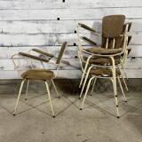Series of 4 vintage armchairs