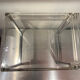Pair of vintage chrome and acrylic glass bedside tables
