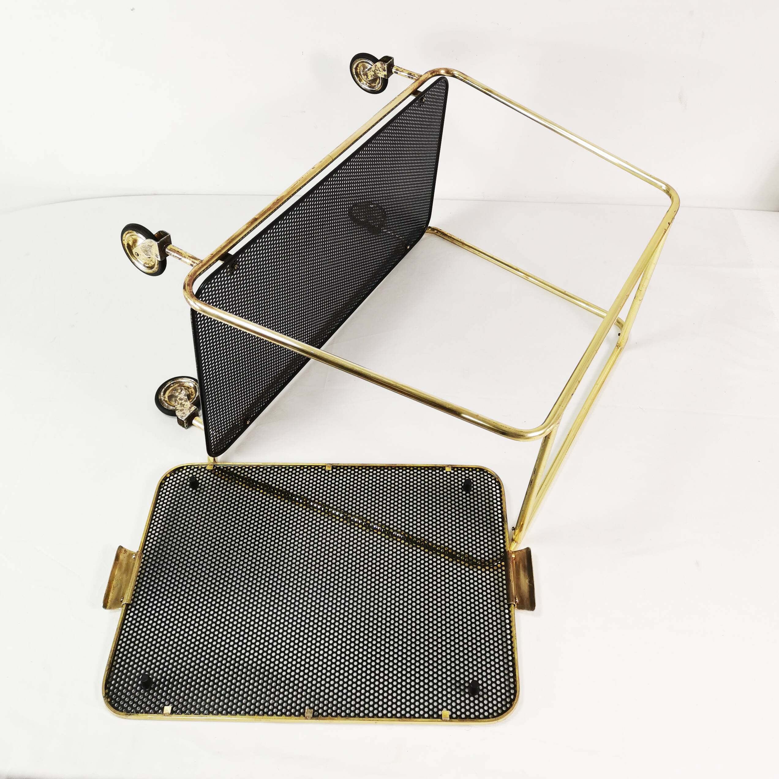 Art Deco openwork mobile bar, Denmark, 1950s.