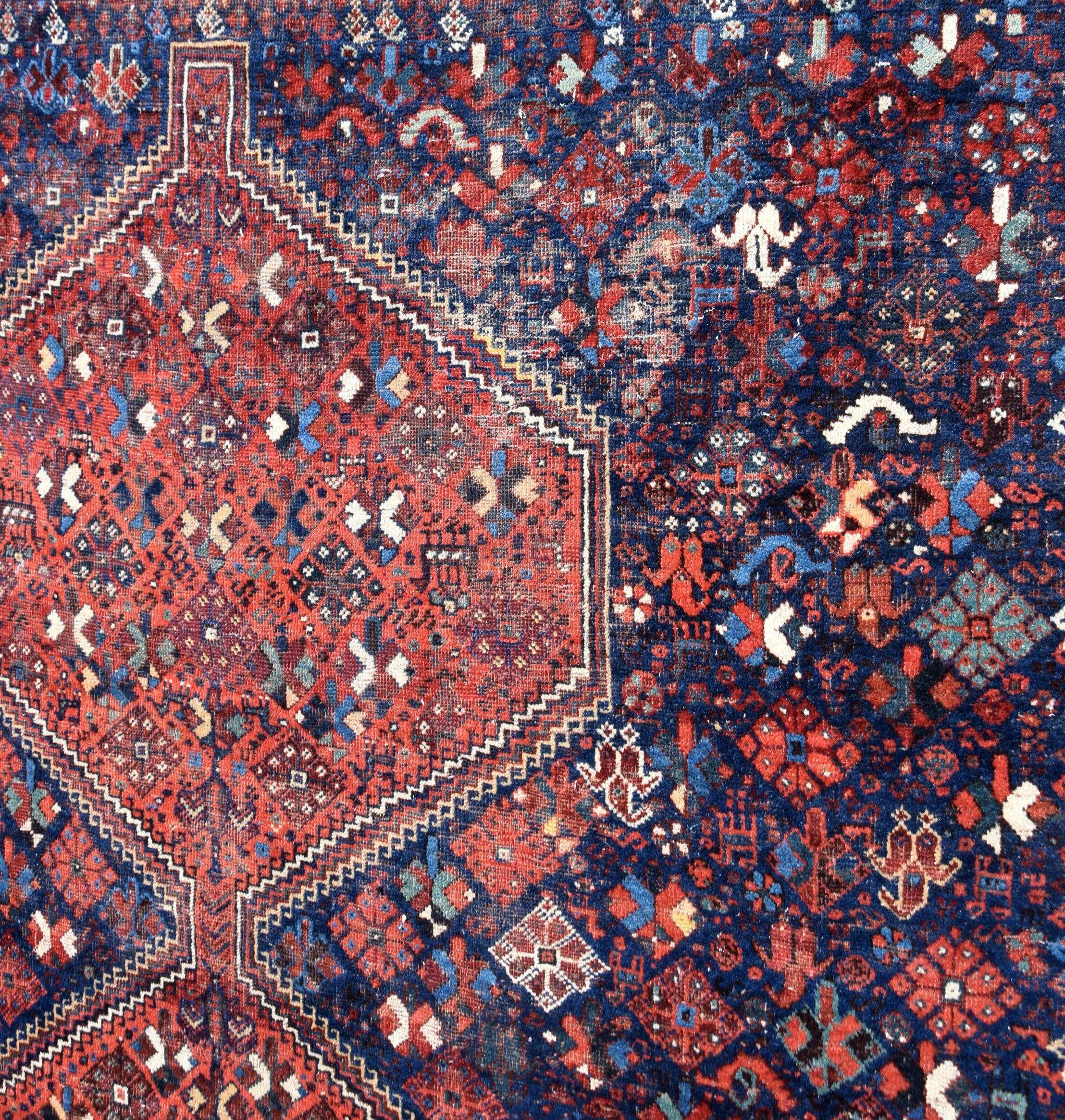 Oriental carpet Iran Shiraz, ancient Gashghaï - "Galerie Sardje"