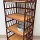 Vintage bamboo and rattan shelf