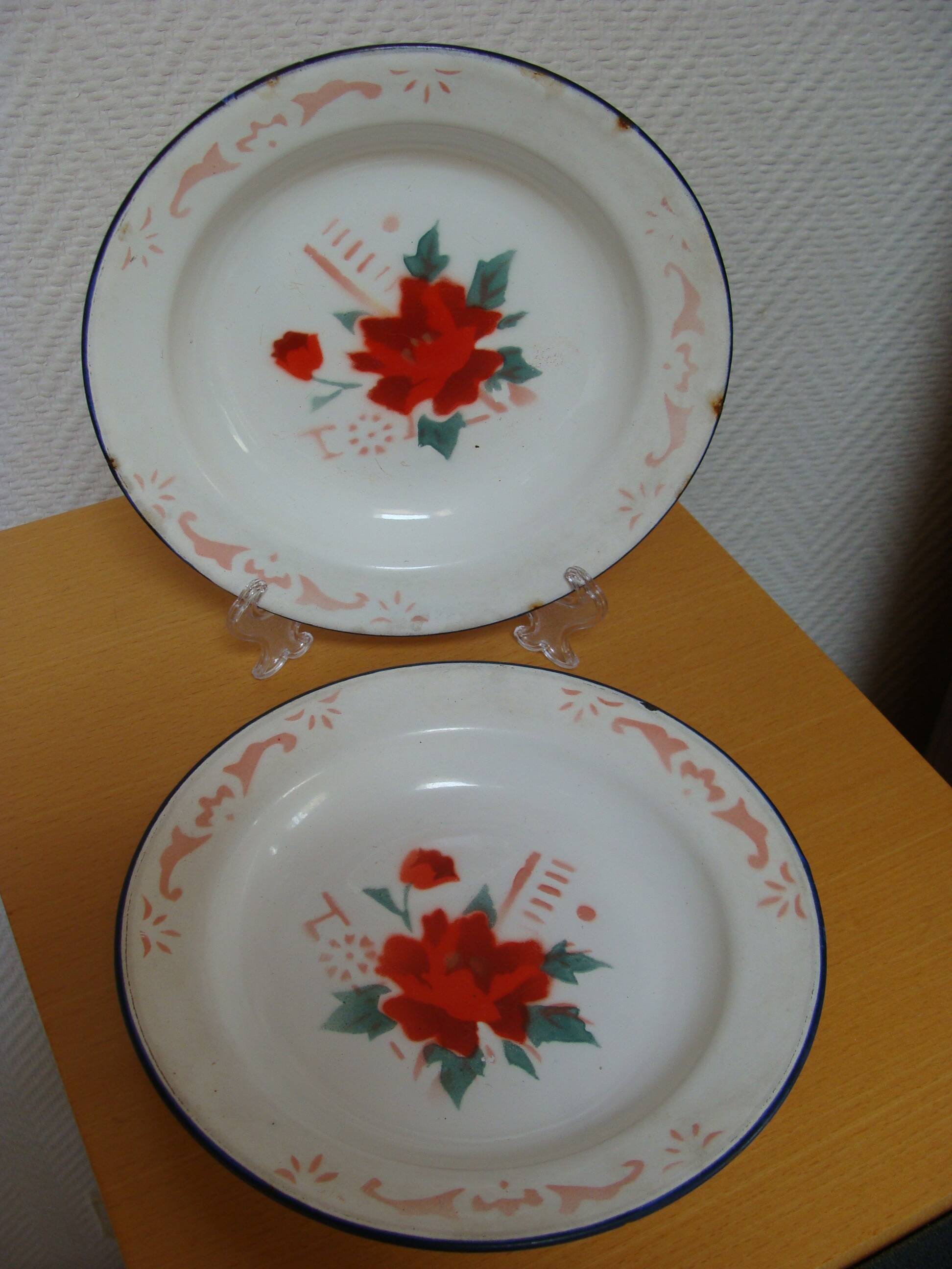 Vintage enameled tin plate