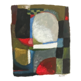 Painting "Abstraction" HSP by JM Brossat (born in 1946)