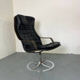 Chaise pivotante suédoise du milieu du siècle de Göte Möbler, années 1970