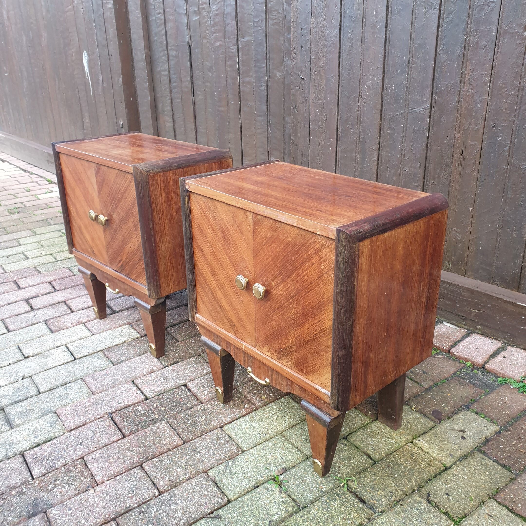 Pair of vintage bedsides