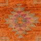 3x10 Burnt Orange Turkish Handmade Wool Runner Rug, 85x318 Cm