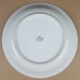 Large round porcelain dish Limoges France gilding gold edging