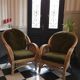 Pair of armchairs in rattan, wicker and woven bamboo, 1970