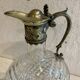 Carafe in cut glass or crystal and silver-plated metal, 20th century