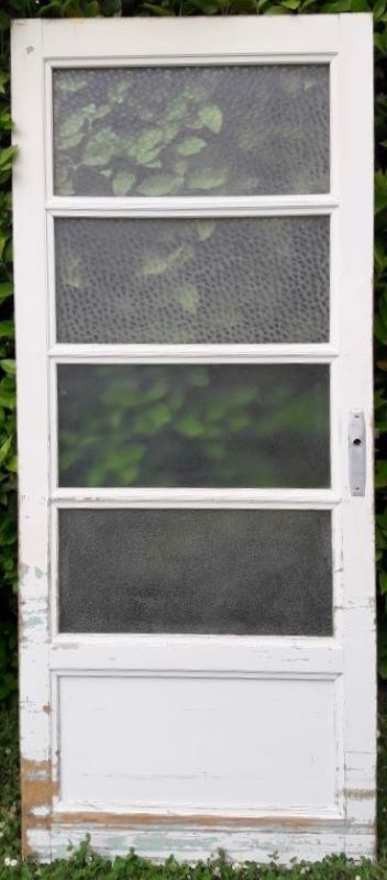 Door vintage translucent glazing