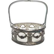 Antique Art Nouveau basket, France, 1900s