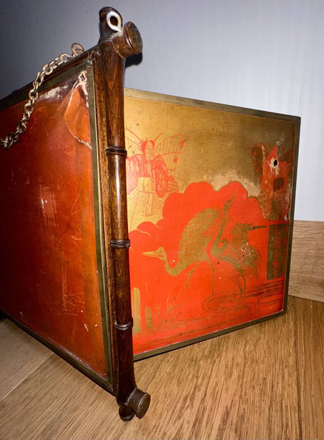 Triptych Mirror Barber Asia Bamboo 1865