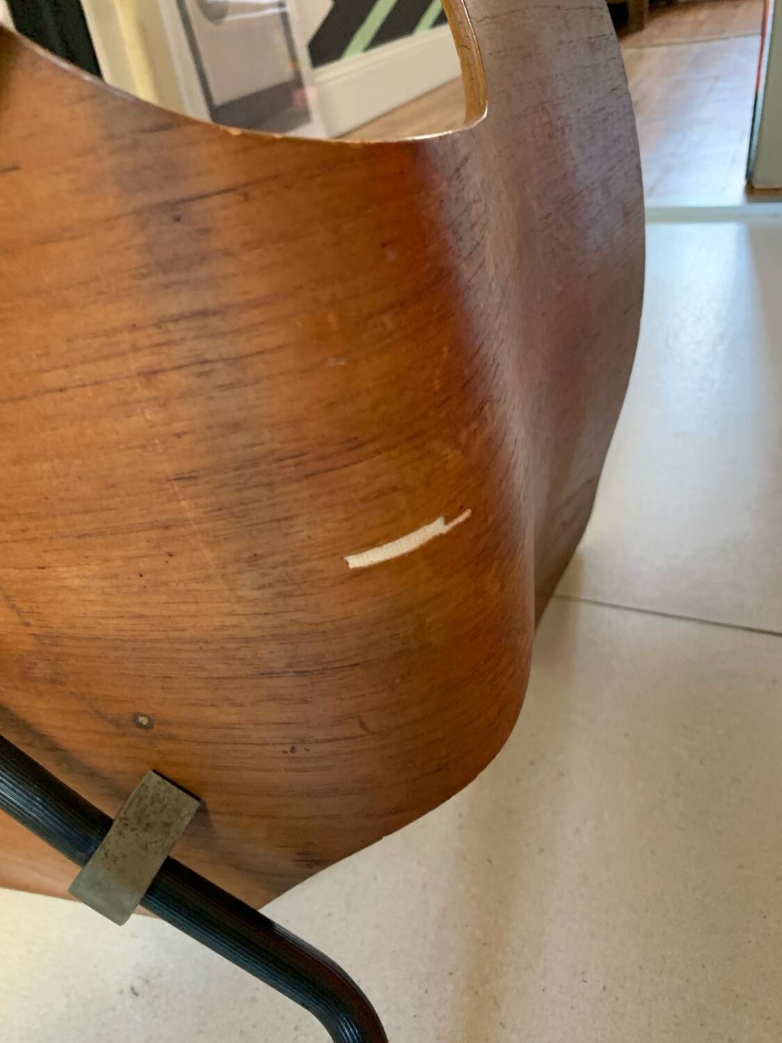 Two Arne Jacobsen "hammer" chairs