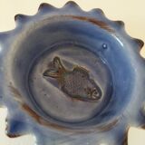 Handcrafted blue earthenware pocket emptier